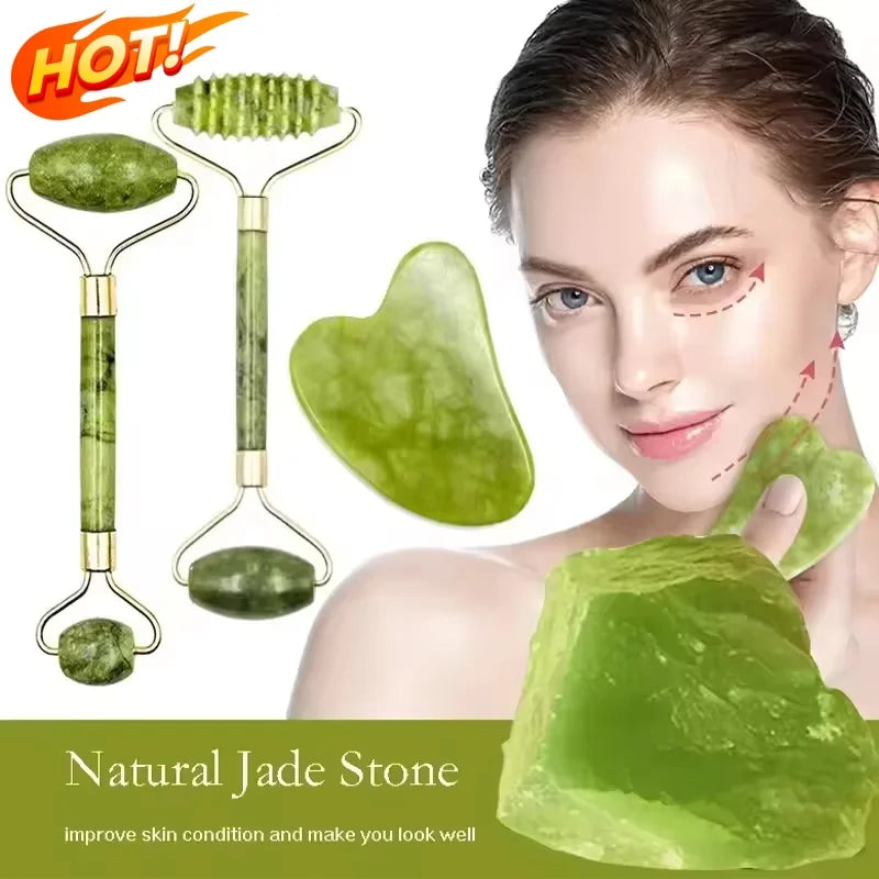 Guasha Natural Stone Massage Face Jade Roller Gua Sha Massage
