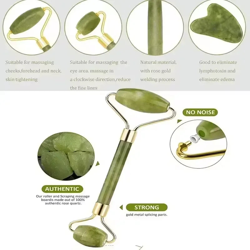Guasha Natural Stone Massage Face Jade Roller Gua Sha Massage