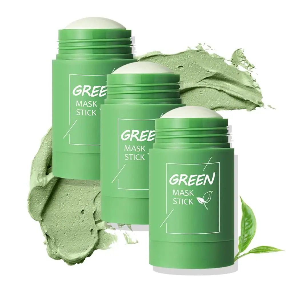 Green Mask Stick Smear Acne Shrink Blackhead Green Tea Extract Facial Mask Pore Cleansing
