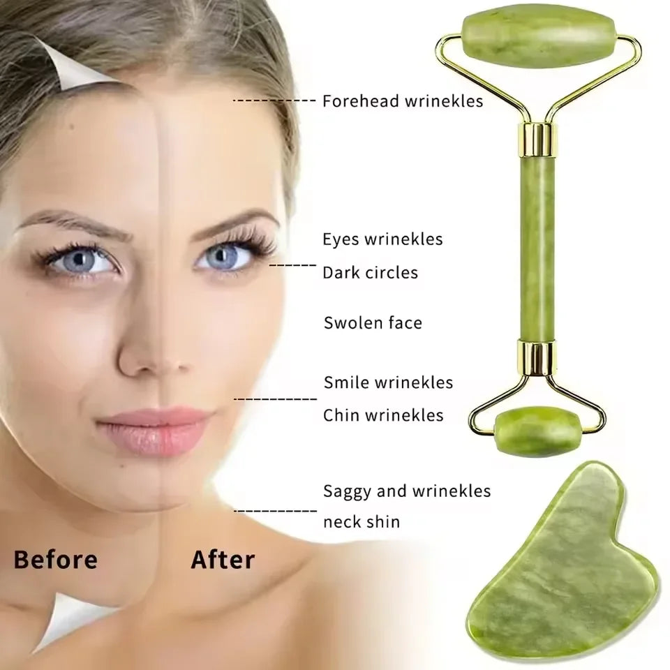 Guasha Natural Stone Massage Face Jade Roller Gua Sha Massage